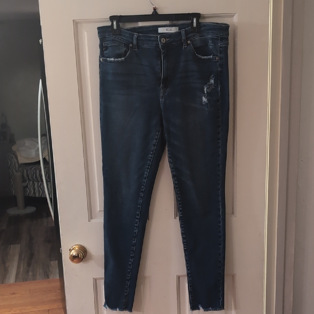 KanCan Women's Skinny Jeans - Dark Blue 15/31